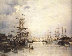 Stanislas Lepine The Port of Caen oil painting picture